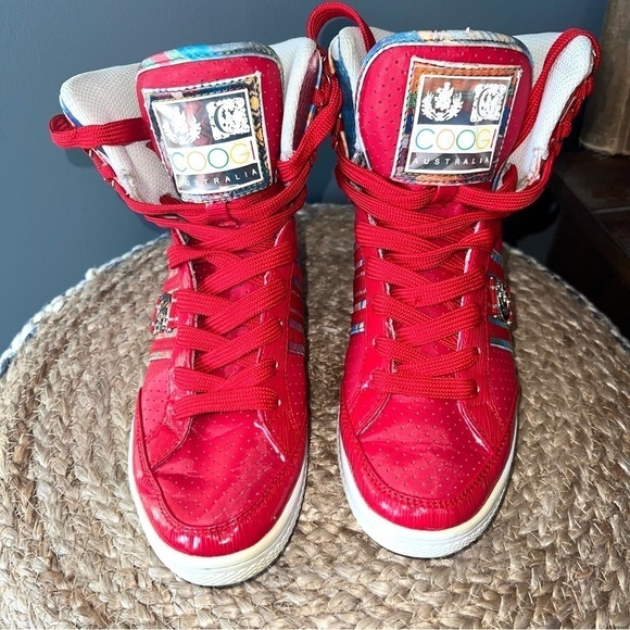 COOGI Vintage High Top Red Sneakers - Picture 2 of 12
